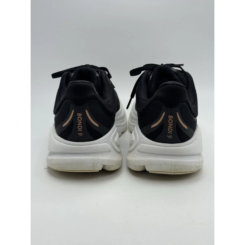 Hoka Bondi 9 Women's Running Shoes Black/Gold/White Size 9.5B